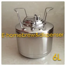 Абсолютно замок из нержавеющей стали 304 с шариковым замком Cornelius style пивной бочонок 6л, закрывающая крышка с предохранительным клапаном