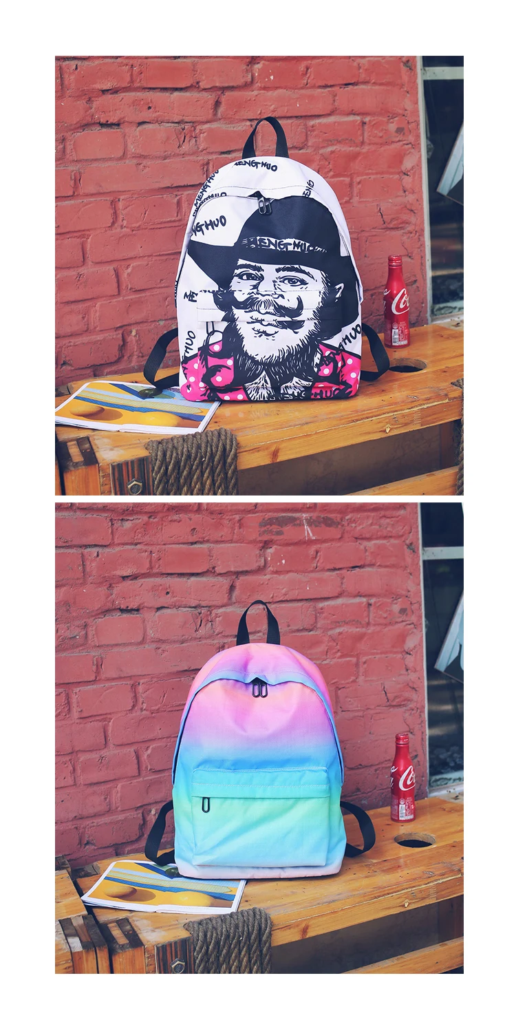 Menghuo Newest Women Backpacks 3D Printing Backpack Female Trendy Designer School Bags Teenagers Girls Men Travel Bag Mochilas (34)