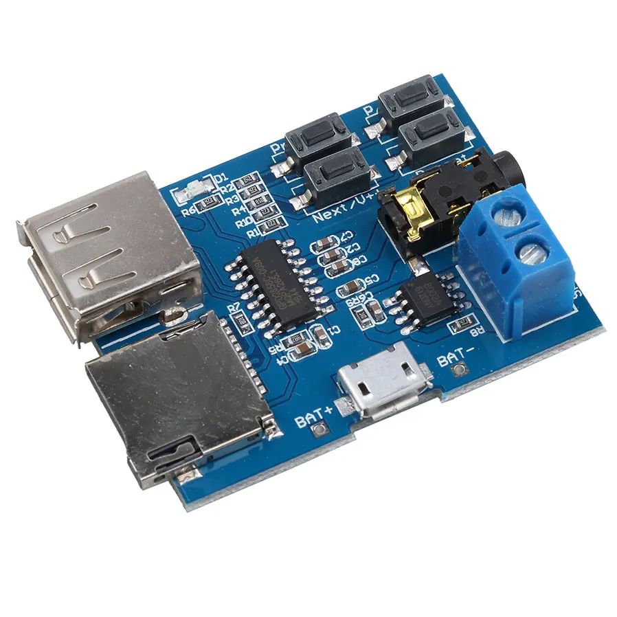 

1pcs TF card U disk MP3 Format decoder board module amplifier decoding audio Player