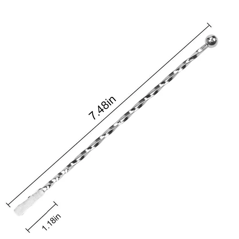 Коктейльные мешалки, 10 шт в наборе, Нержавеющая сталь Бар Ложка-мешалка Коктейльная ложка для смешивания 22 см