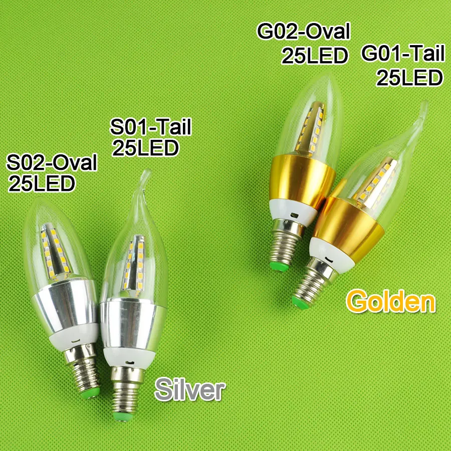 Oro plata 5 w 9 W 12 W E14 LED luz de la vela de carcasa de aluminio bombilla LED 110 V 220 V lámpara Led E14 genial blanco cálido lámpara 2835 Oro plata 5 w 9 W 12 W E14 LED luz de la vela de carcasa de aluminio bombilla LED 110 V 220 V lámpara Led E14 genial blanco cálido lámpara 2835