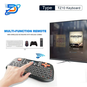 

TZ10 Wireless Keyboard Touchpad Mouse 2.4GHz Handheld Remote Control Colorful Backlight For Android TV Box Smart TV PC Laptop