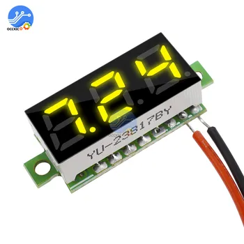 

Digital Voltmeter DC 2.5-30V Digital0.28 inch Screen Voltage Panel Meter Yellow For Electromobile Motorcycle Car Game Accessory