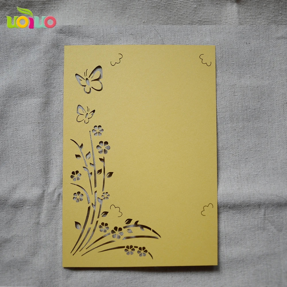 Cheap Price Wedding Invitation Card 50sets With Envelops Laser Cut