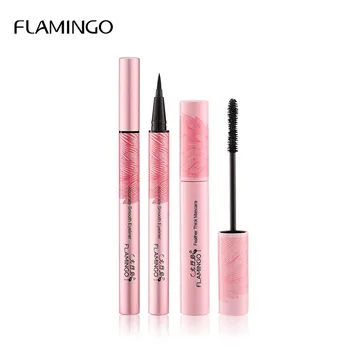 

Flamingo Eye Cosmetic Suit Liquid Eyeliner Pencil Professional Makeup Long-lasting Black Eyeliner Pink Gift For Girlfriend Z1231