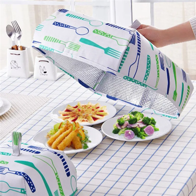 

Food Covers Keep Warm Vegetable Cover Foldable Aluminum Foil Cover Dishes Insulation Kitchen Food Cover Nets Kitchen Accessories