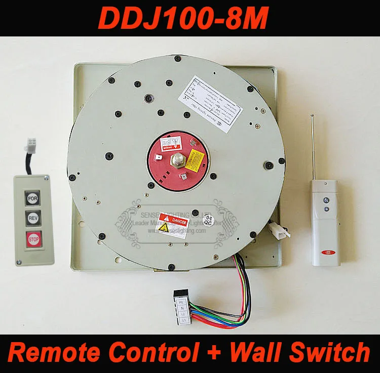 100KG 8M Wall Switch+Remote Control Chandelier Hoist Lighting Lifter Electric Winch Lamp Lifting System 110V,120V,220V,230V,240V