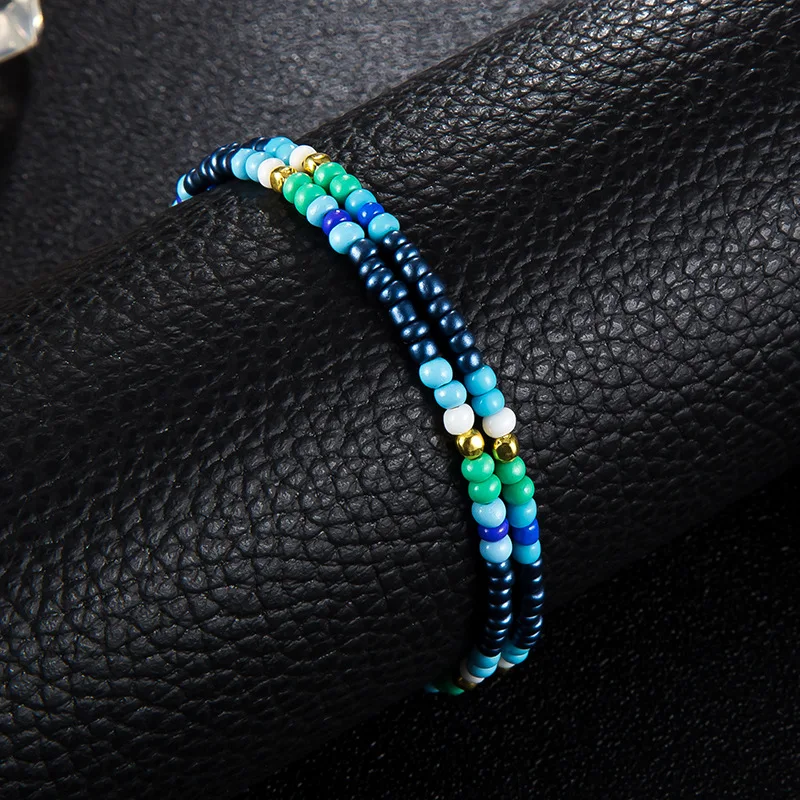 Boho Colorful Miyuki Small Beads Anklet Bracelet Handmade Halhal Tassel Ankle For Women Sexy Beach Jewelry enkelbandje Female