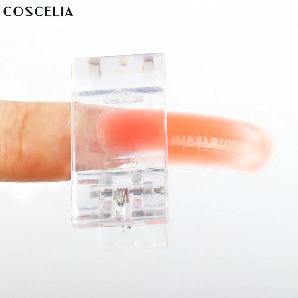 

COSCELIA Manicure Tools Nail Tips Clip Transparent Finger Poly Quick Building Gel Extension Nails Art Accessories False Nail Cip