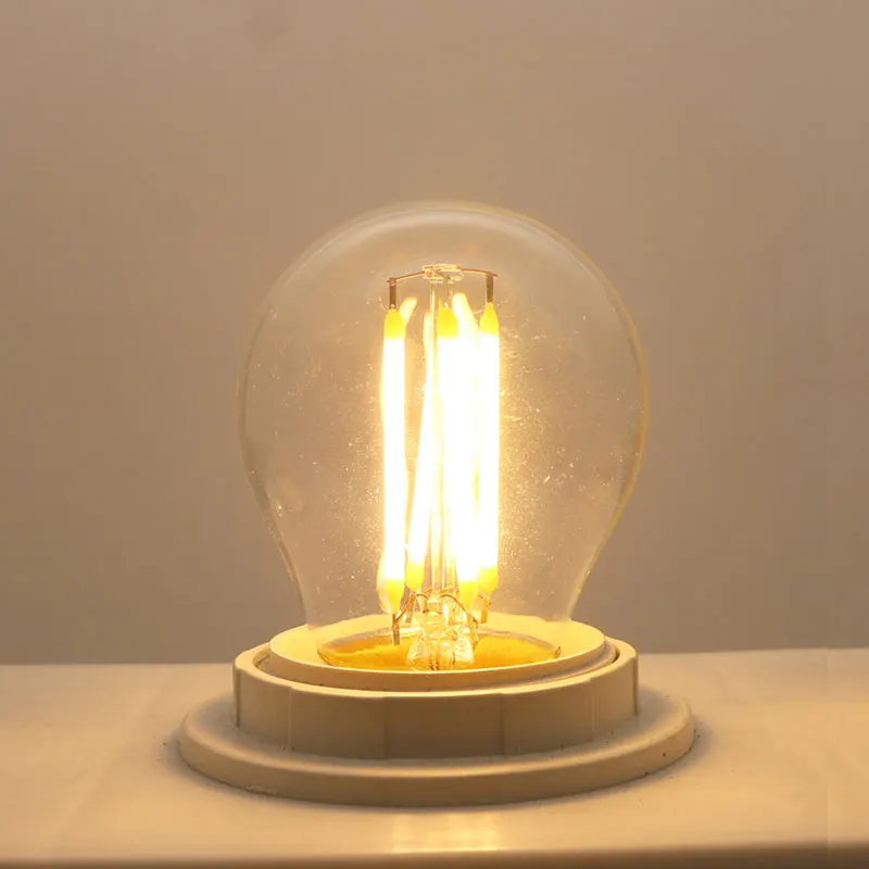 Светодиодный Ретро светильник Эдисона E26 110 в 2 Вт 4 Вт 6 Вт G45 винтажная ампульная лампа накаливания лампа Эдисона для домашнего декора - Испускаемый цвет: Тёплый белый