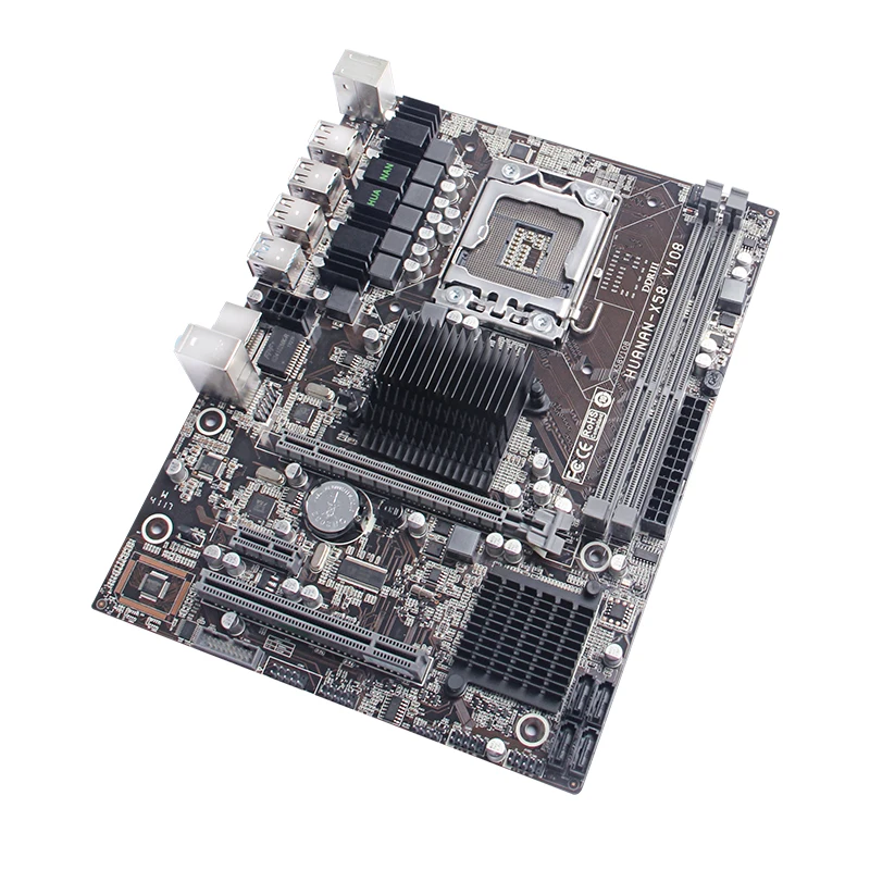 Скидка бренд материнская плата комплект huanan Zhi X58 LGA1366 материнская плата с ЦП Intel Xeon X5660 2,8 ГГц ОЗУ 8 г(2*4 г) DDR3 REG ECC