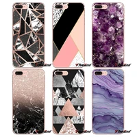 Rose Gold Glitter Marble Silicone TPU Kasus Untuk Apple iPhone X 4 4S 5 5S SE 5C 6 6S 7 8 Ditambah 6Plus 7plus 8plus Fundas Coque