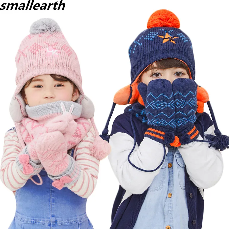 baby girl hat scarf and gloves