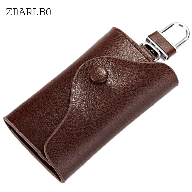 

Key Holder Car Key Case Genuine Leather Key Packet Card Package Leather Keychain