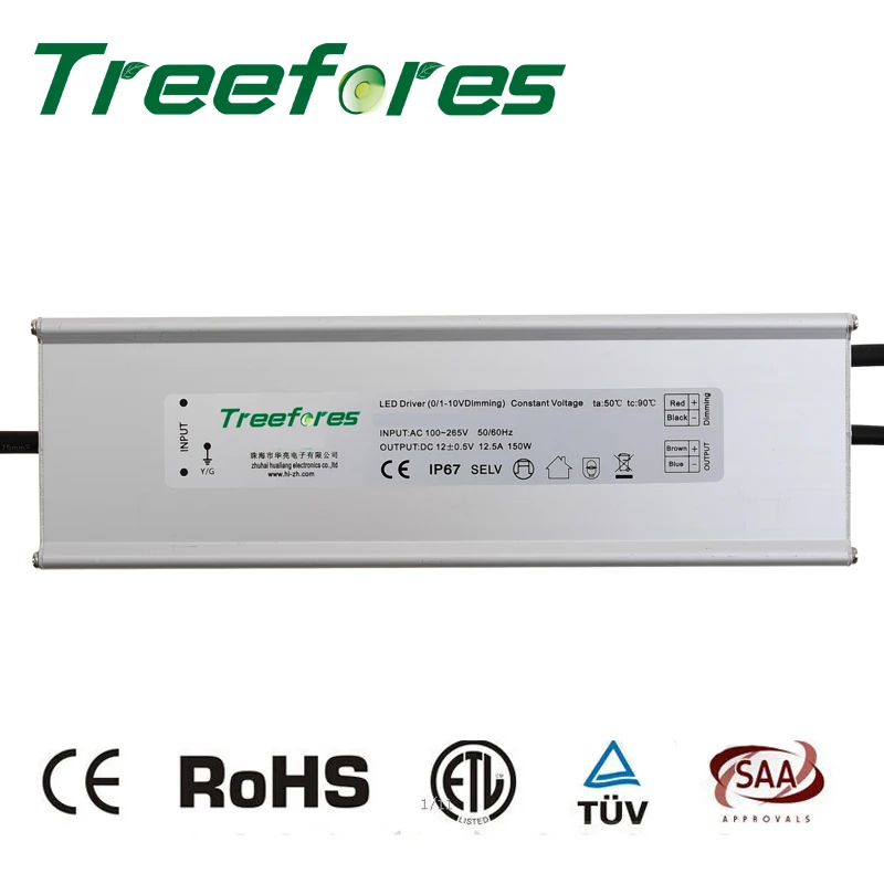 30 Вт 60 80 100 120W 150W 0 10В ШИМ затемнения постоянного тока 12V IP67 светодиодный