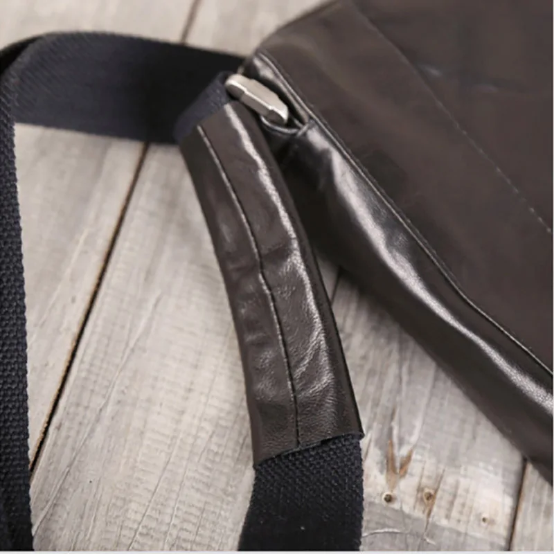 AETOO Men's goatskin handmade leather bag casual cross shoulder leather small briefcase