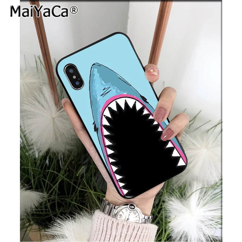 Мягкий чехол для телефона MaiYaCa Ocean Sharks из ТПУ Apple iPhone 8 7 6 6S Plus X XS MAX 5 5S SE