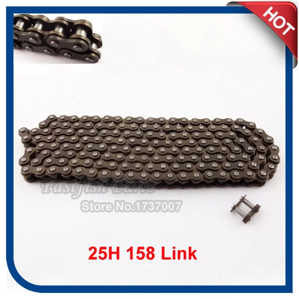 25H 158 Link Chain with Spare Master Link For 47cc 49cc Mini Dirt ATV