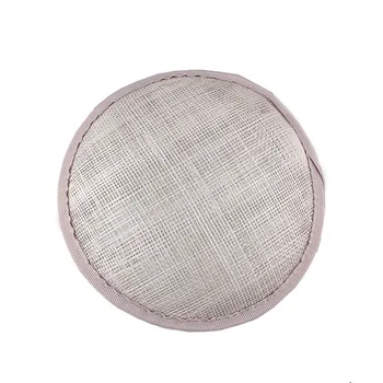 

5.2"(13cm) grey sinamay fascinator base vintage linen material hair accessories DIY hair accessories 12pieces/lot MYQH019GRE