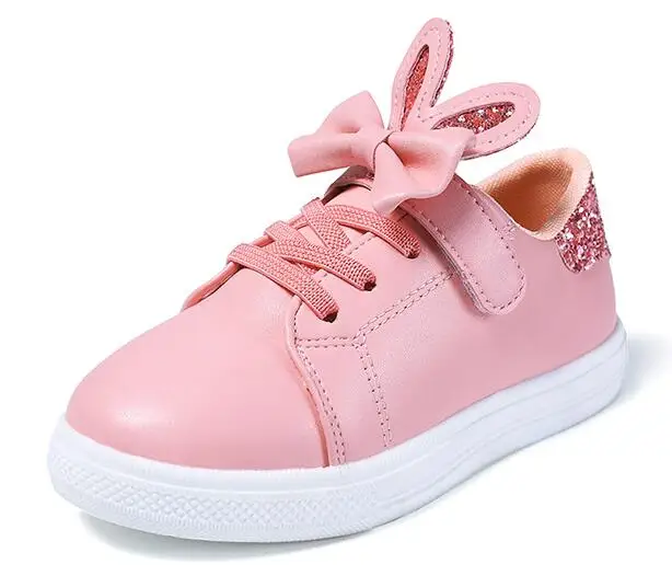 Летняя обувь с заячьими ушками для девочек; Tenis Chaussure Enfant; Детские кроссовки; Розовая повседневная обувь для девочек