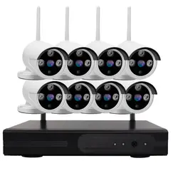 8CH WI-FI беспроводного видеонаблюдения Системы 720 P NVR 8 шт. 1MP ИК Открытый P2P WI-FI ip-видеонаблюдения безопасности Камера Системы комплект