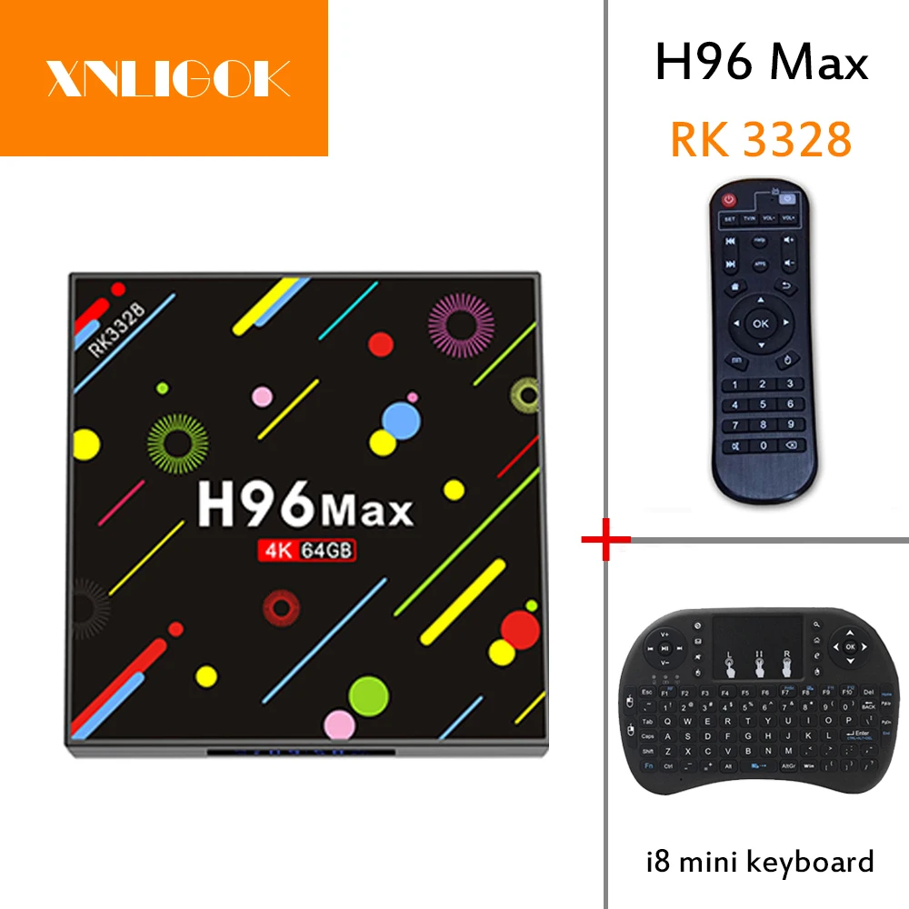 2018 Заводская распродажа дешево H96 MAX новейший RK3328 Четырехъядерный 4 ГБ ОЗУ 64 Гб ПЗУ