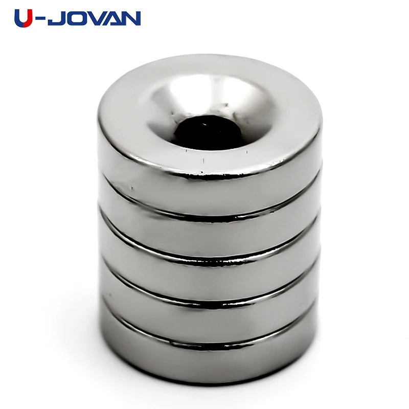 U-JOVAN супер сильные 5 шт. N35 12 мм x 3 мм отверстие 3 мм кольцо блок ремесло перманентные мощные редкоземельные неодимовые магниты Ndfeb