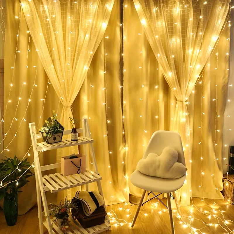

3m LED String Lights usb Icicle Christmas Fairy Lights Outdoor Home Wedding Party Curtain Garden Decoration lighted base display