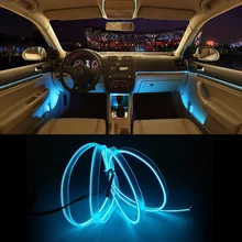 1 м автомобильный интерьерный атмосферный светильник молдинги холодная линия провод USB/сигаретный светильник er/чехол для батареи декоративная приборная панель консольная лампа