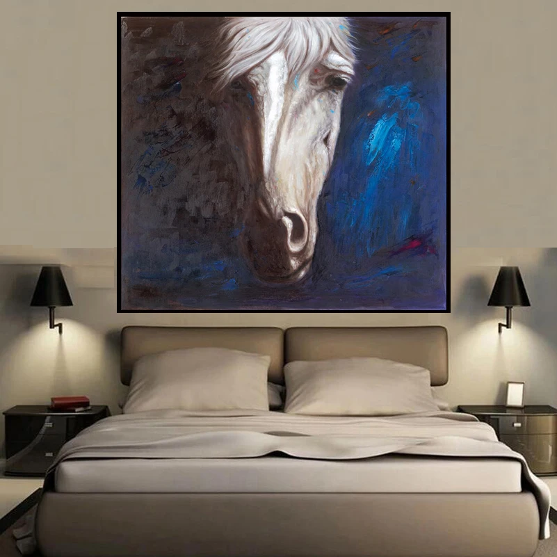 1 Piece Abstract Horse Wall Art Painting Home Decoration For Bedroom Animal Calligraphy Living Room | Дом и сад