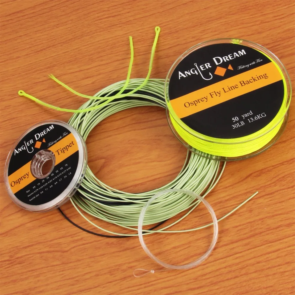 WF5/6/7/8/9 F/S Fly Line 100FT Moss Green Floating Fly Fishing Line & Sink Tip 