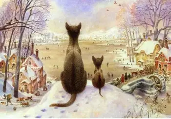 

MaHuaf-W1446 cats in forest animal painting Coloring by Numbers DIY Hot Selling Craft Gift cuadros decoracion