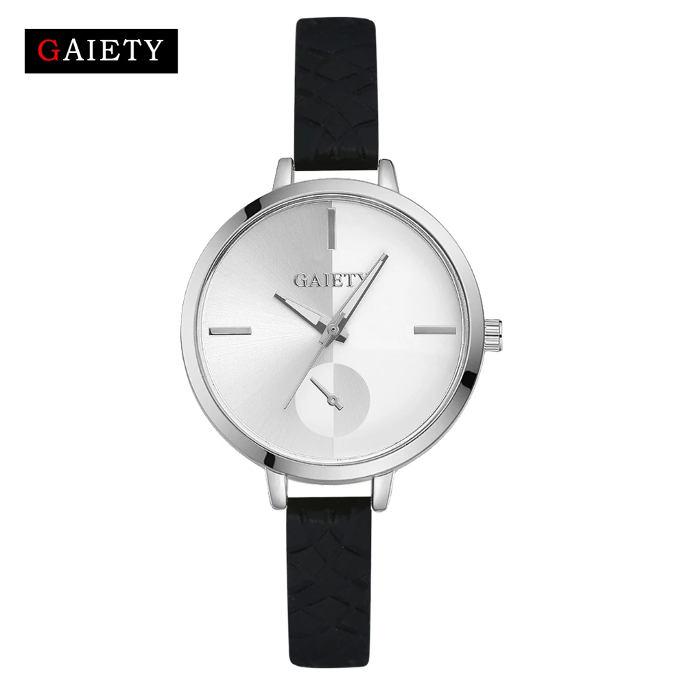 

Gaiety Luxury Brand Women Sport Watches Silicone Strap Fashion Casual Ladies New Silver Quartz Analog Black Female Quartz Clock