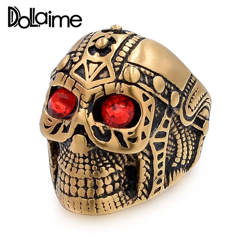 Кольцо с красным глазом Dolaime R786S7 из нержавеющей стали в стиле панк для вечеринок
