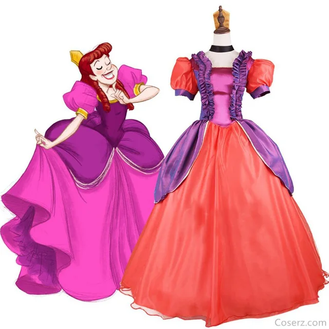 Cinderella Evil Sisters Stepsister Anastasia Dress Cosplay Costume 