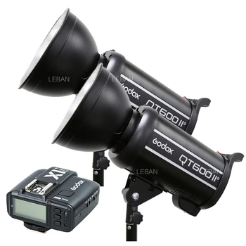 

Free DHL 2PCS Godox QT600II Built-in Godox 2.4G Wireless X System,High Speed Studio Strobe Flash Light + X1T-C Trigger For Canon