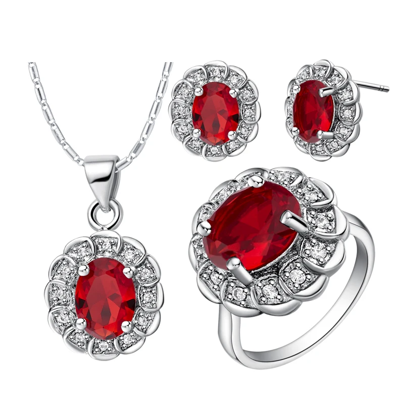 2015 Fashion Women Jewelry Set White Gold Cover Sets With Beautiful