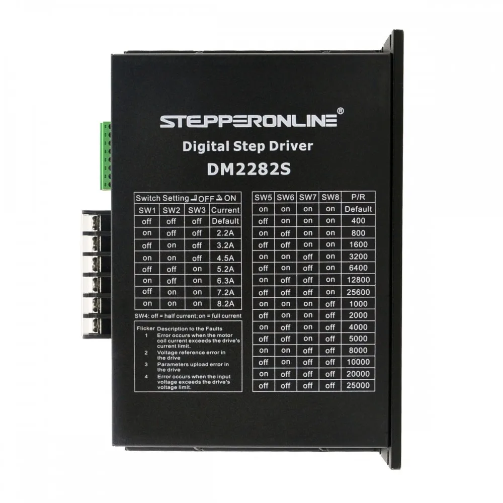 

DM2282S Digital Stepper Motor Driver RMS Current Max 8.2A 80-240VAC for Nema 42 Stepper Motor