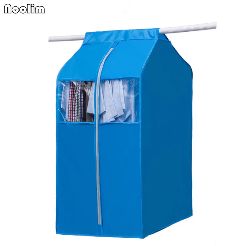 NOOLIM Garment Bag Hanging Organizer Storage Bag for Cloth Storage Bags Suit Coat Dust Cover Wardrobe Clothes Hanging Organizer - Цвет: Синий