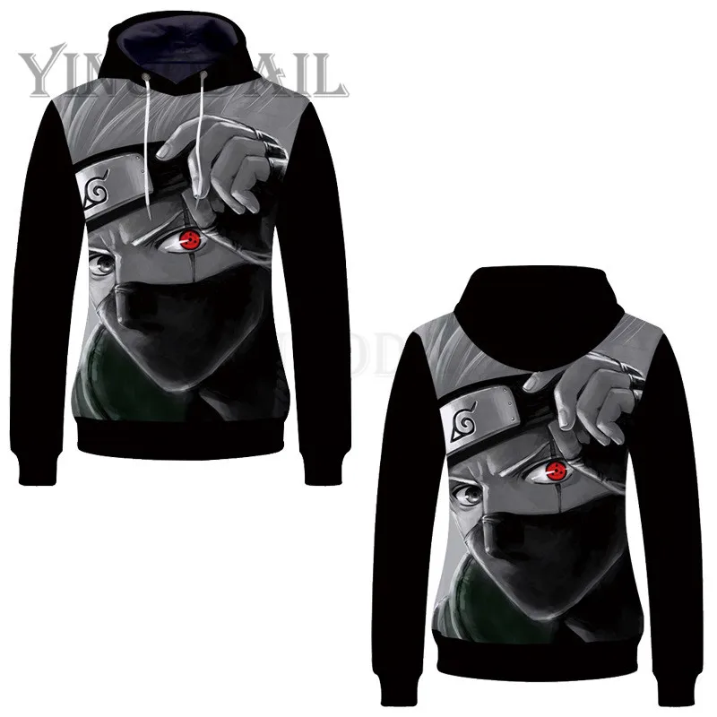 2019 Аниме толстовки Наруто унисекс пуловер Harajuku худи Hokage удзумаки Учиха Саске