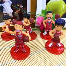 5 шт./лот Японии аниме 8 см Slam Dunk PVC Фигурки Баскетбол Sakuragi Hanamichi игрушки