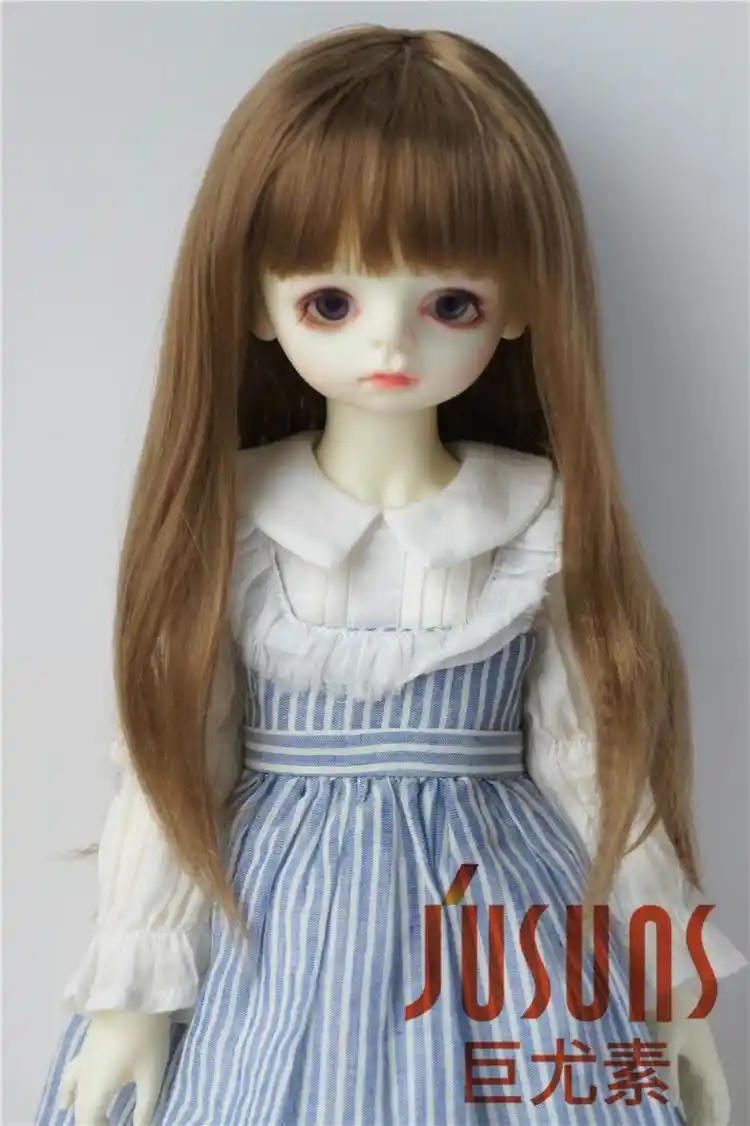 7-8/" Long Mid Parting Curly BJD Doll Wigs 1//4 Synthetic Mohair Doll Hair 8-9/"1//3