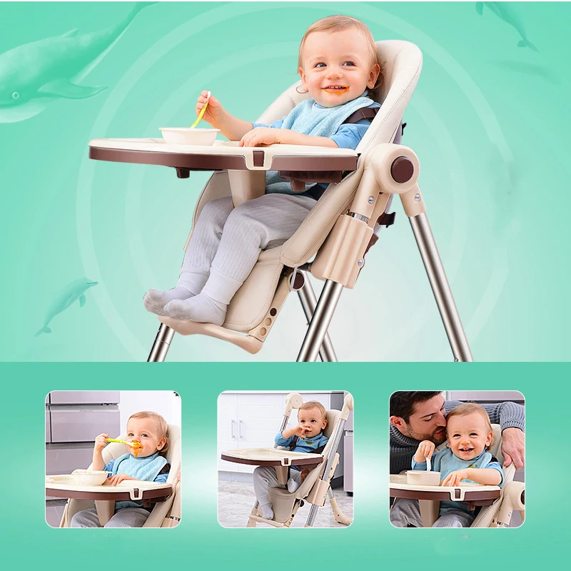 

Adjustable High Chair For Babies Eating Seats Dining Table Multi-function Foldable Portable Baby Feeding Chair