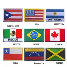 Insignia de la Bandera Nacional Americana de Chile, brazalete bordado, insignias
