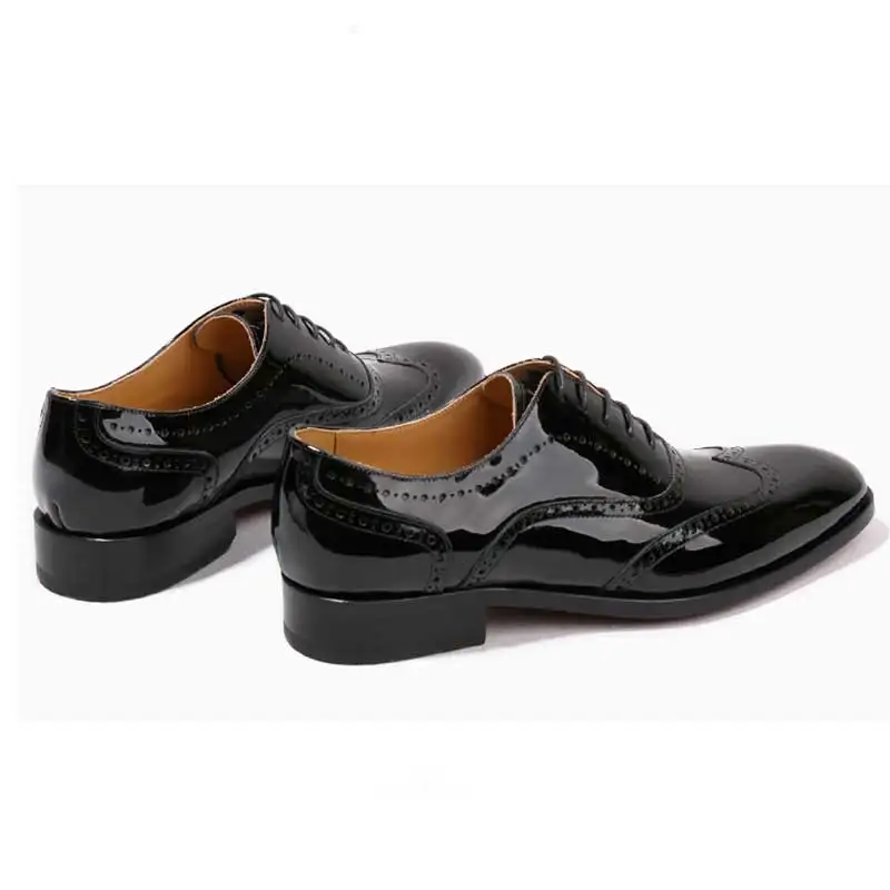 Preto Personalizado Casamento Pura De Dos Goodyear Luxo Homens Vestido Patente Couro Artesanal Black Sapatos Grimentin 75O5qWnxfz