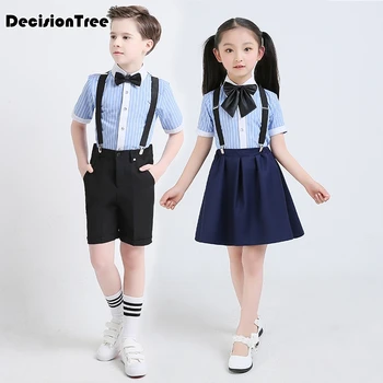 

2019 new kids school uniform cheerleading clothes set teenager girls dress game performance club basketball children boys