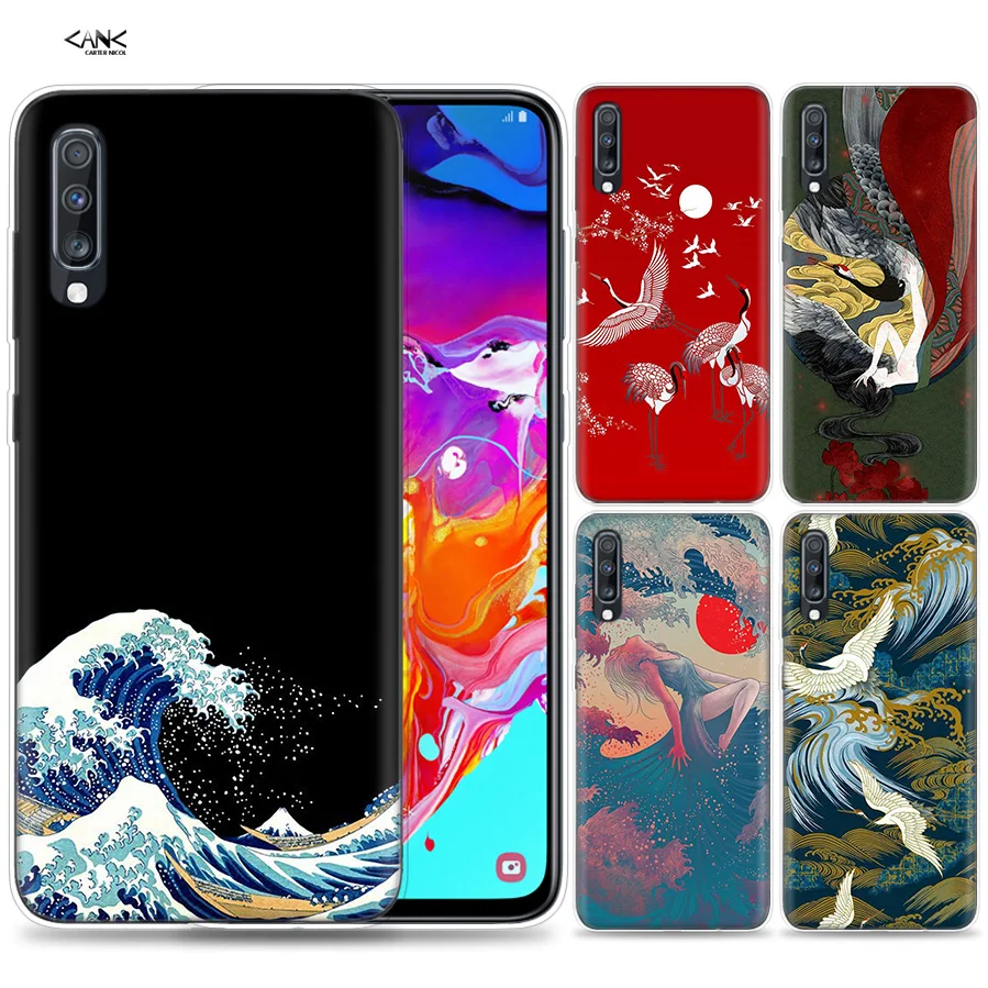 

Bags Case for Samsung Galaxy Mobile Phone A50 A70 A30 A20 J4 J6 J8 A6 A8 M30 A7 Plus 2018 Note 8 9 Japanese style Art Japan Coqu
