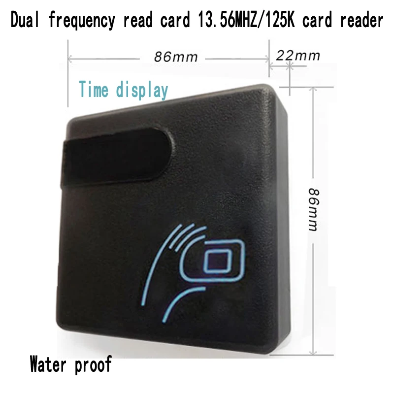 Waterproof dual frequency access control card reader with OLED RFID card reader and Wigan 13