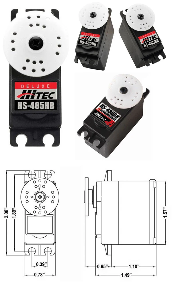 HiTec HS-485HB Deluxe HD шарикоподшипник стандартный сервопривод 6,0 кг/45 г для RC игрушки