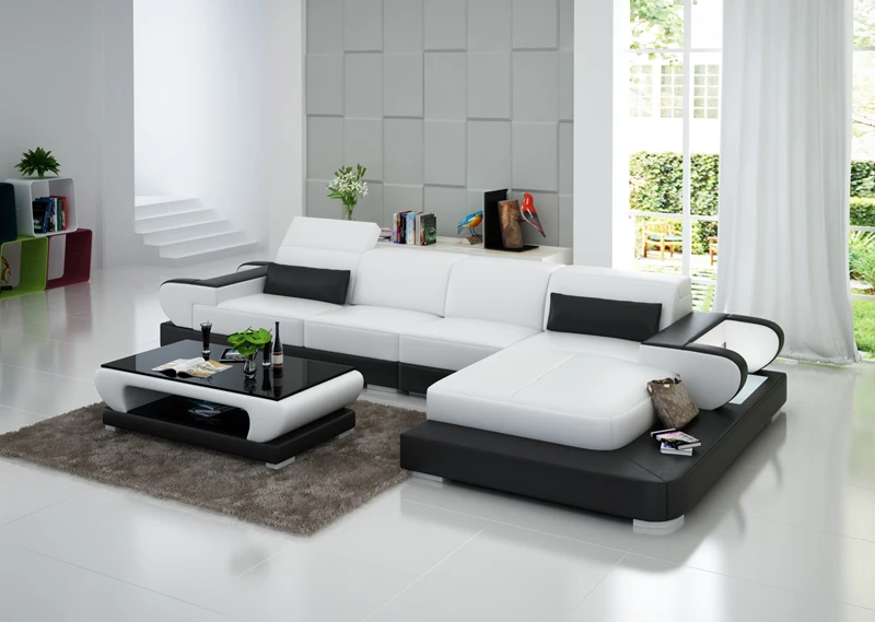 Moderne Design L Form Schnitts Wohnzimmer Möbel Leder Sofa Set  G8002C|living room furniture|furniture living room setliving room set -  AliExpress